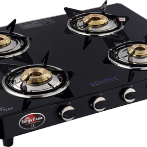 Gas Stove Surya Flame 4B EXCEL BLK MS SPARK Auto